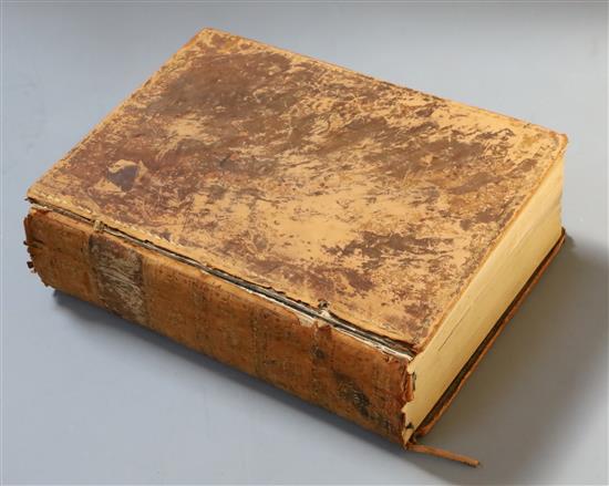 SANDWICH: Boys, William - Collections for an History of Sandwich in Kent, 4to, tree calf, with 40 plates and maps,